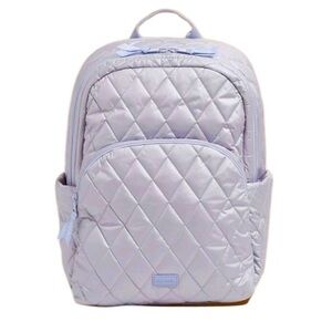 NWT Vera Bradley Large Capacity  MultiPocket Laptop Backpack Lavender Pearl